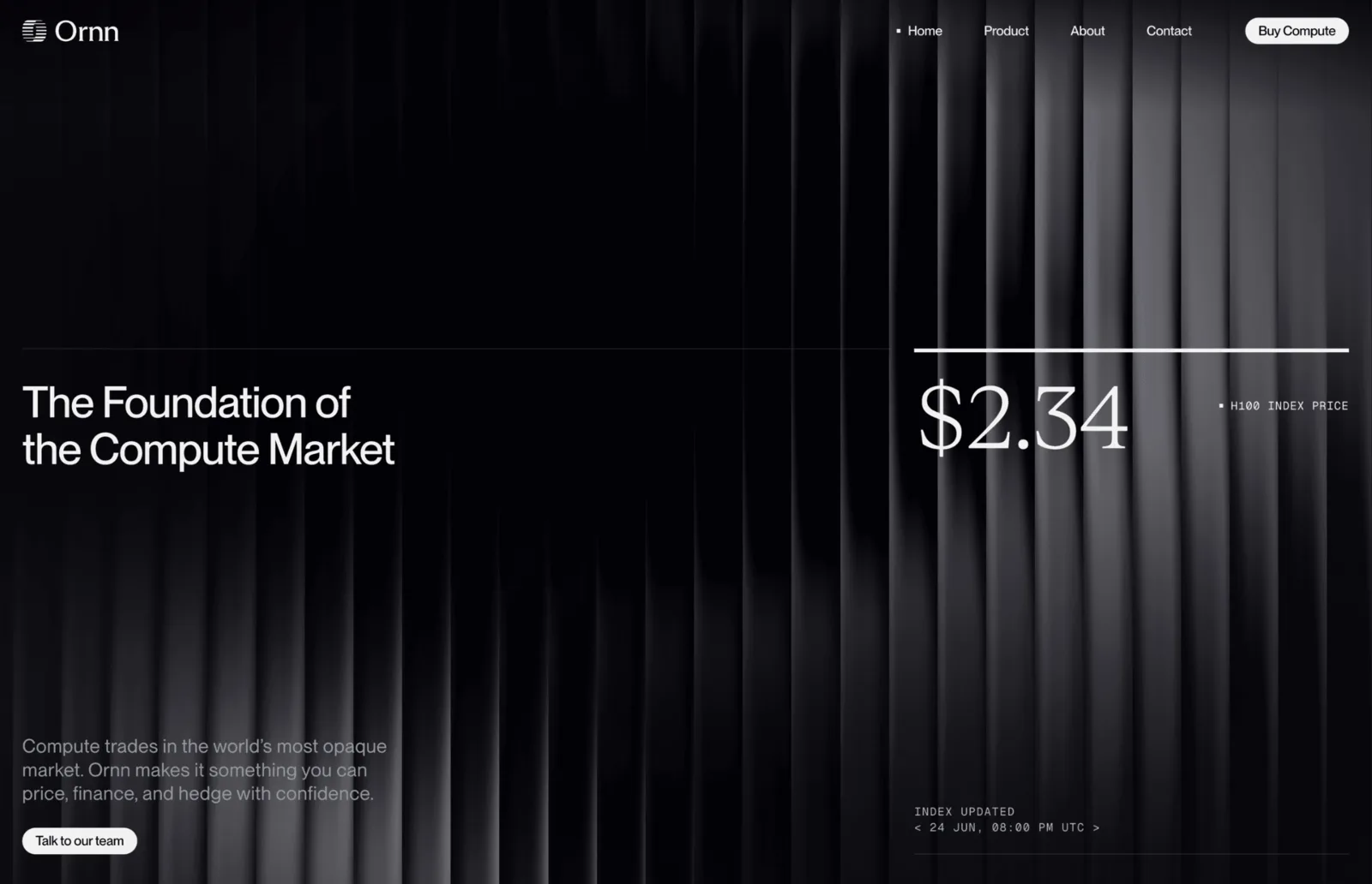 Website built with Framer, showcase example 3