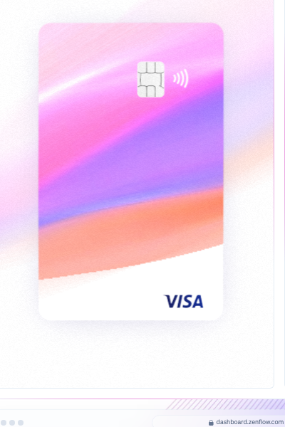 Gradient Visa physical card